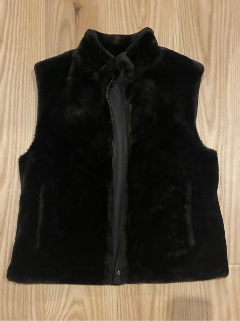 Brown Faux Fur Reversible Sleeveless Vest